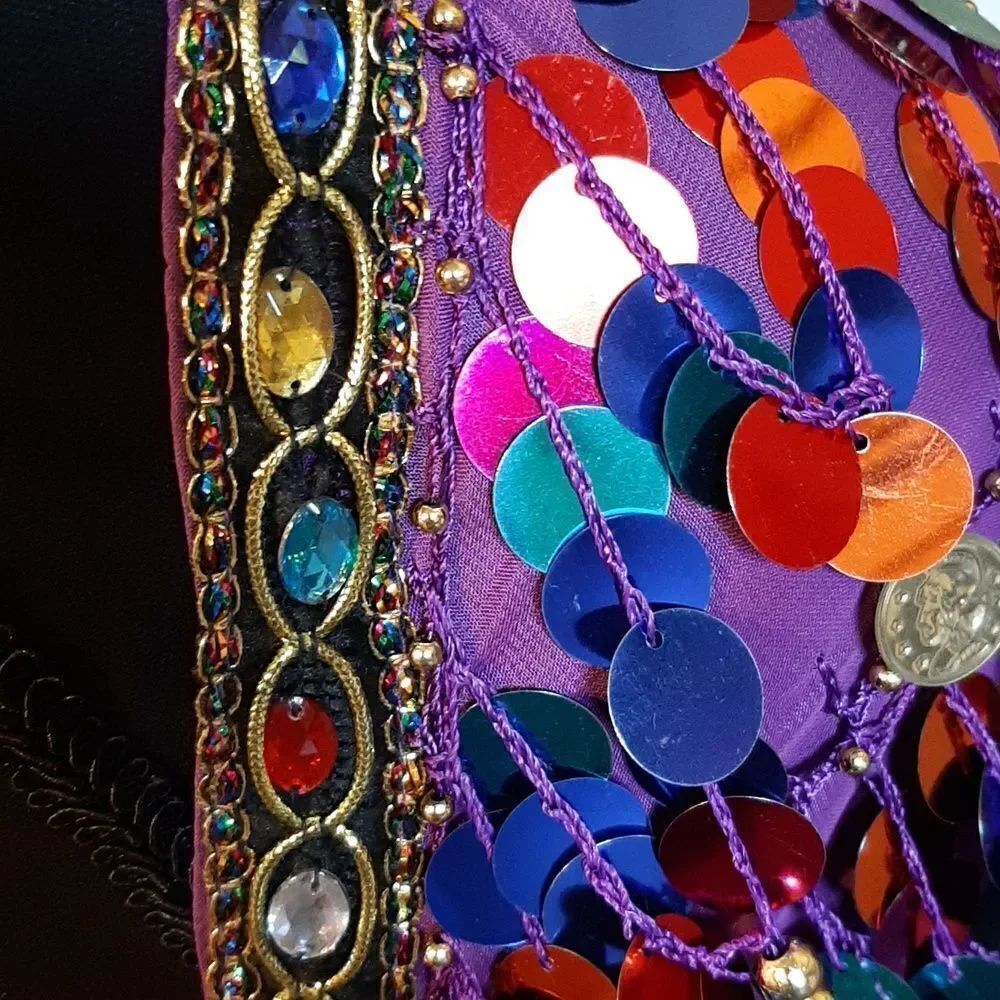 Sparkly Colorful Jingly Costume Halter - Picture 3 of 11